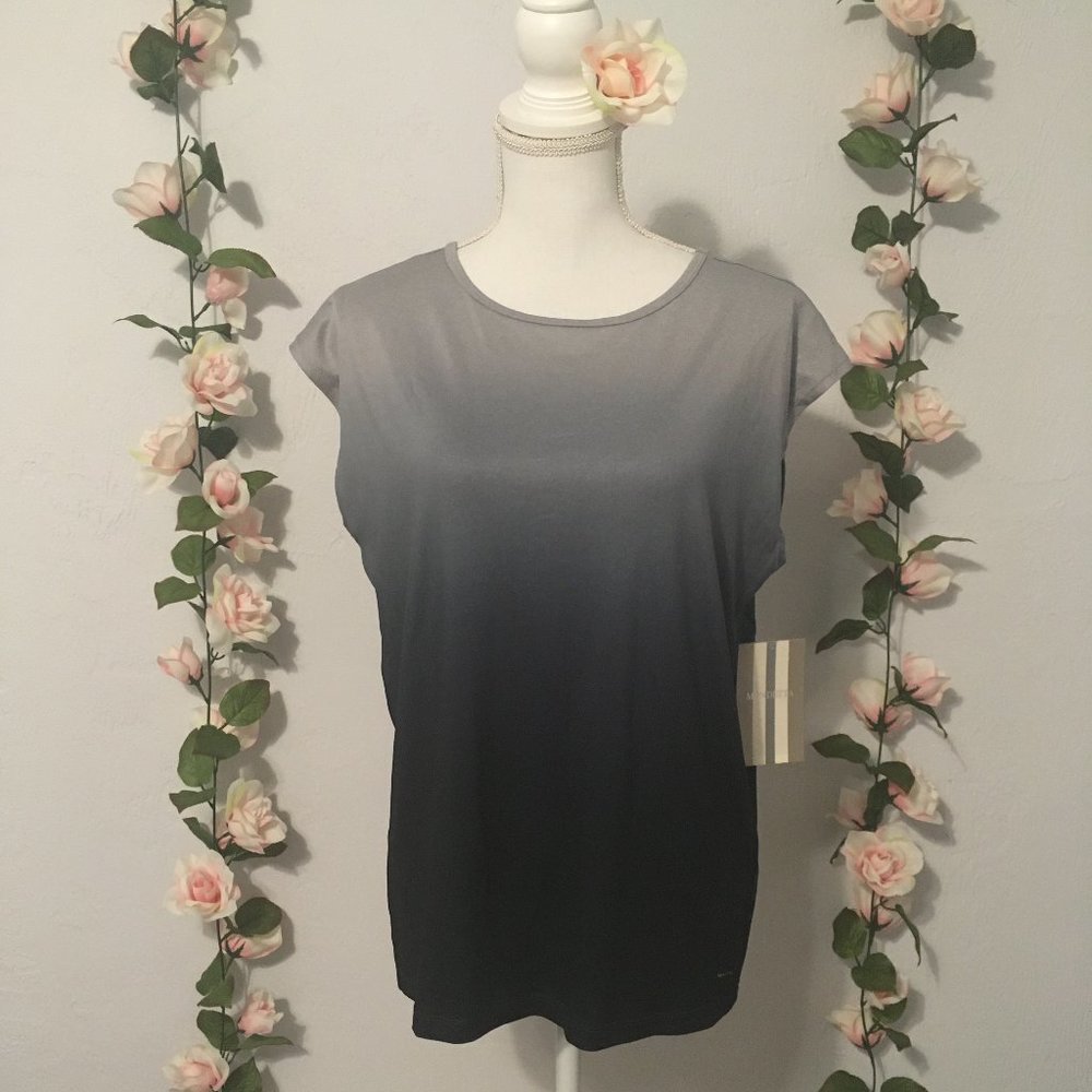 NWT Mondetta Reversible Twist Ombre Workout Top